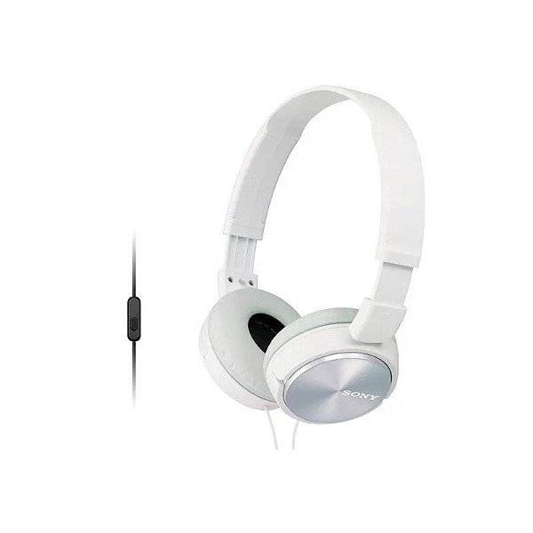 Fone de Ouvido Sony MDR-ZX310 AP com Microfone - Branco