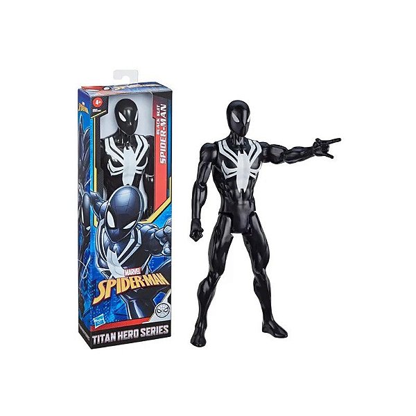 Coleção de Figura Hasbro Marvel Homem-Aranha Traje Preto Titan