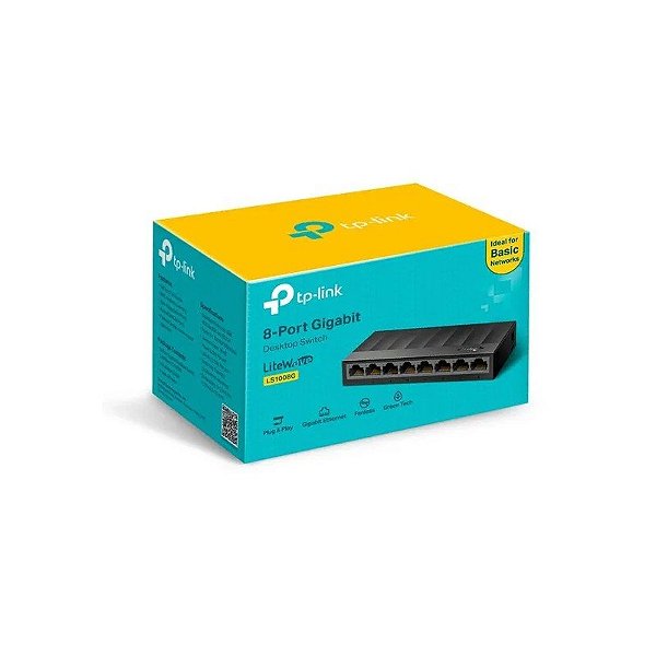 Hub 8 Portas Gigabit TP-Link LS1008G Plástico