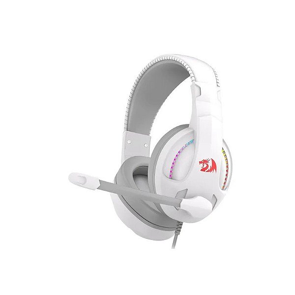 Fone de Ouvido Gamer Headset Redragon H211W Cronus RGB - Com Fio - Branco