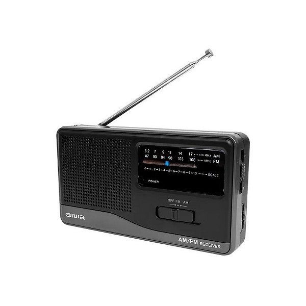 Rádio Portátil Aiwa AWFML3 A Pilha - Preto