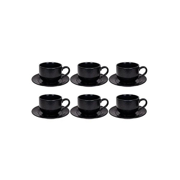 Jogo de Xícara Danny Home Cerâmica 220ML