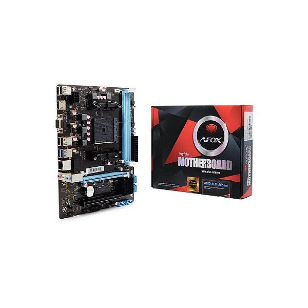 Placa Mãe Afox A68-MA5 DDR3 Soquete FM2+ Chipset AMD A68 Micro ATX