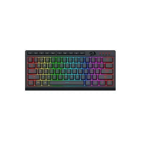 Teclado Gamer Redragon Shiva 61 K522RGB USB Inglês - Preto