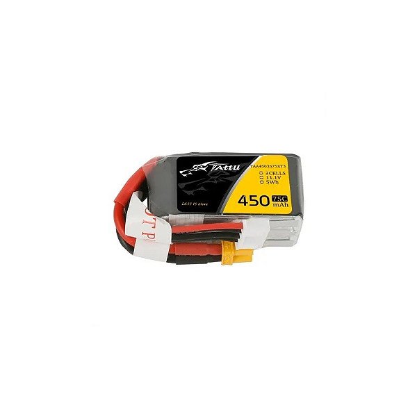 Bateria Gens Ace Tattu 11.1V 450MAH 75C 3S Lipo com Plugue XT30
