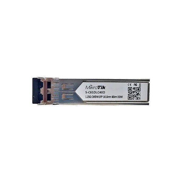 Cabo SFP CWDM Mikrotik s-C61DLC40D 1.25G SM 40KM 1610NM LC