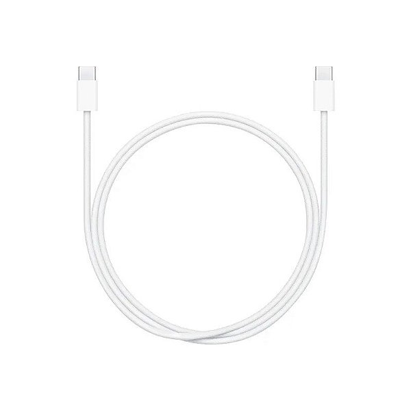 Cabo Apple MQKJ3ZM/A 60W 17I - USB-C / USB-C - 1 Metro - Nylon Trançado - Branco