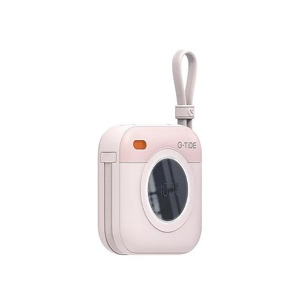 Carregador Portátil Sem Fio G-Tide Multi X1 10.000 Mah 2 Saídas USB-C e Lightning - Rosa