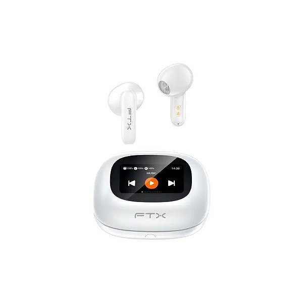 Fone de Ouvido FTX E97L-WH - Bluetooth - Touchscreen - Branco