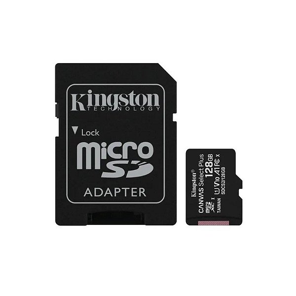 Cartão de Memória Micro SD Kingston C10 128GB / 100MBS - (SDCS2/128GB)