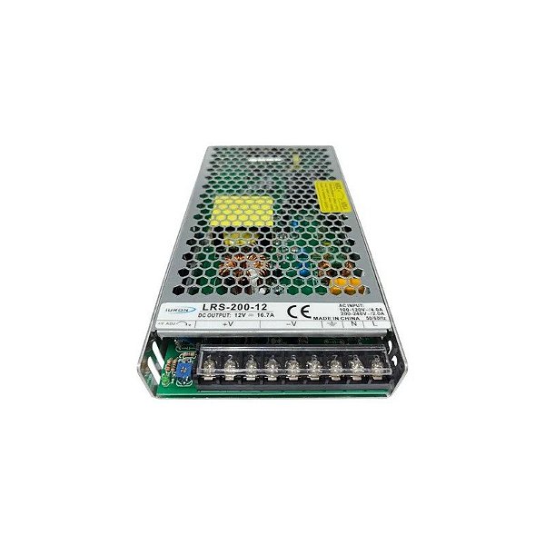 Fonte Centralizadora 12V 16.7A 204W LRS-200-12 Bivolt Iuron