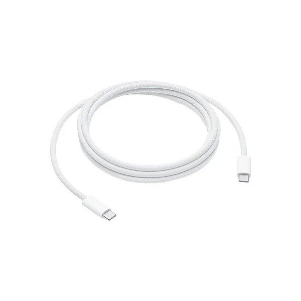 Cabo Apple MU2G3AM/A - USB-C / USB-C - 2 Metros - Nylon Trançado - Branco