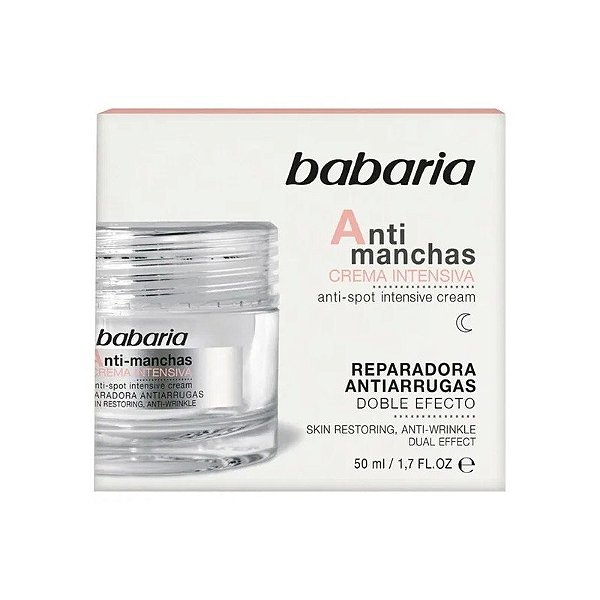 Creme Facial Intensivo Babaria Clareador e Reparador Antirrugas - 50ML