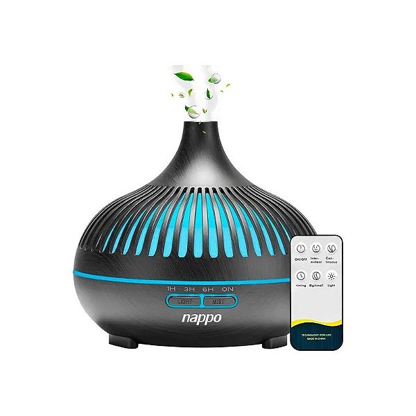 Umidificador de Ar Nappo Ultrassônico Difusor de Aromas NEV-277 - Preto
