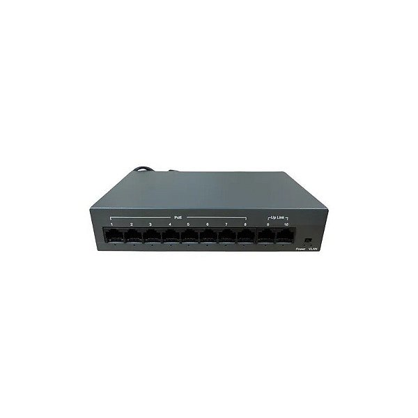 Switch F. G082-02 PoE 96W 10/100/1000 Mbps 8 Portas PoE 2*RJ45