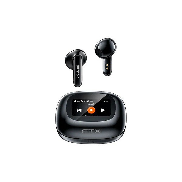 Fone de Ouvido FTX E97L-BK - Bluetooth - Touchscreen - Preto