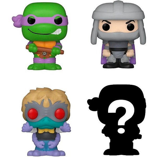 Bonecos Turtles - Funko Bitty POP! Mistério Pop Dentro Kit com 4 peças