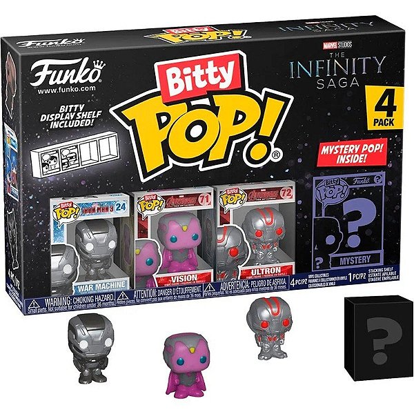Bonecos The Infinity Saga - Funko Bitty POP! Mistério Pop Dentro 4 peças
