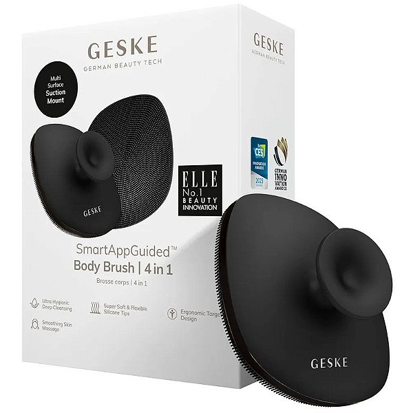 Escova Corporal GESKE Body Brush 4 em 1 - Cinza