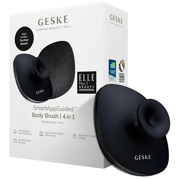 Escova Corporal GESKE Body Brush 4 em 1 - Preto