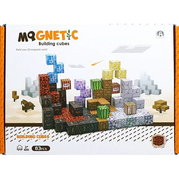 Blocos Magnéticos de Construção Magnetic Chuang Huang - CH1352 (83 peças)