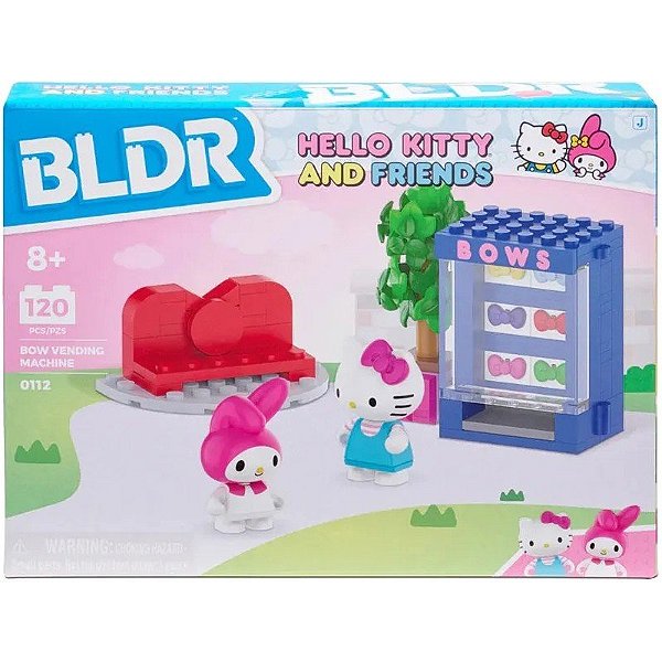 Máquina de Venda Automática de Laço Hello Kitty and Friends BLDR Jazwares - CNS0112 (102 peças)