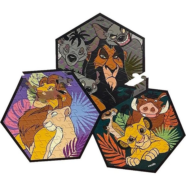 Quebra-Cabeça Roda Disney O Rei Leão 12538 (30, 52 e 80 Peças)