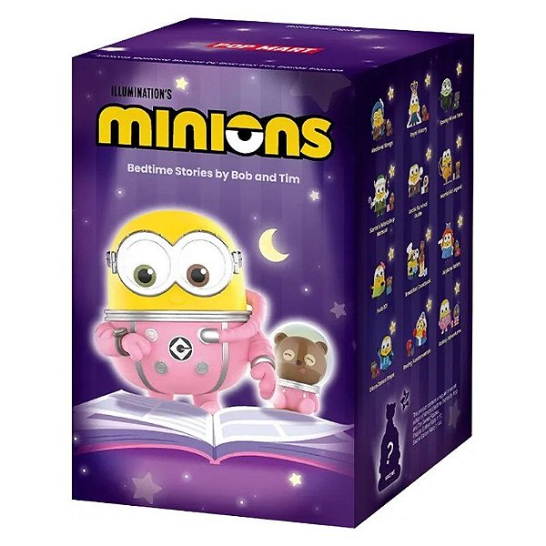 Caixa Cega de Brinquedo do Boneco Minions Histórias de Dormir de Bob e Tim - Pop Mart