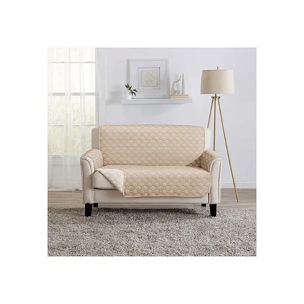 Capa de Sofá Home Accents Love Creme 1 Peça 224X192CM