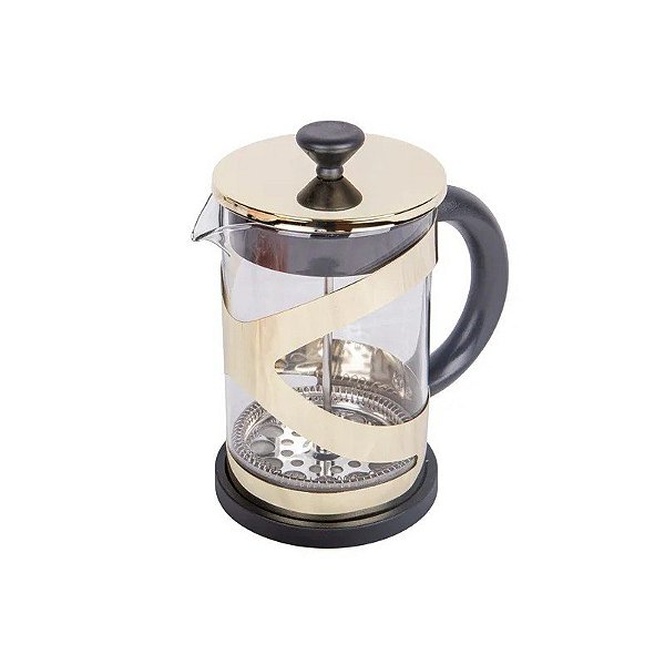 Cafeteira de Prensa Francesa em Vidro e Aço Inoxidável 800ML