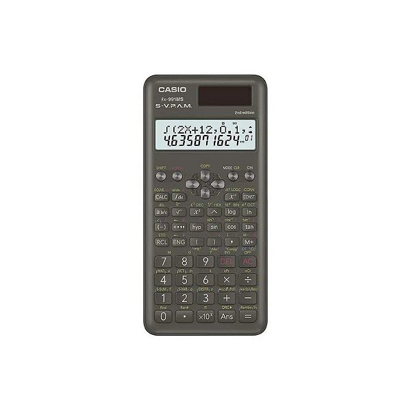 Calculadora Científica Casio FX-991MS 12 Dígitos - Preto