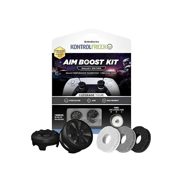 Kit Grip/Anéis Kontrolfreek 6204-PS5 Aim Boost Galaxy Edition para Joystick Playstation 4/5 - Preto