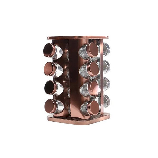 Porta Condimento Inox 16 Peças Rose