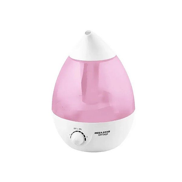 Umidificador de Ar Megastar GH1342P 25 Watts de 2,7 Litros Bivolt - Rosa/Branco