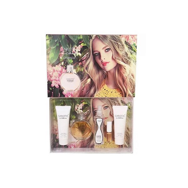 Kit Perfume Feminino Carlotta Chance 5 Peças