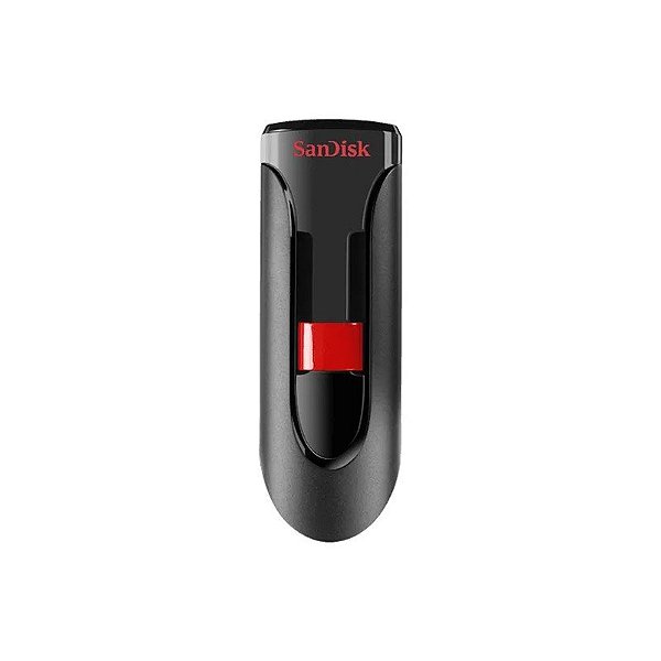 Pendrive Sandisk Z600 Ultra Cruzer Glide 128 GB - Preto / Vermelho