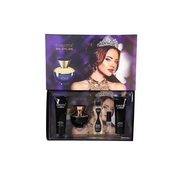 Kit Perfume Feminino Carlotta MS. Dylan 5 Peças