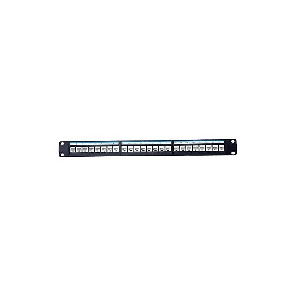 Painel de Remendo UTP Cat6 F. 24 Portas JZ-2006 Crimpador/Organizador de Cabo