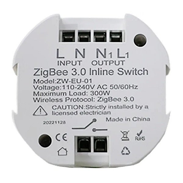 Módulo Zemismart ZigBee ZW-EU-01 (HMO01SR) 300W Bivolt Branco