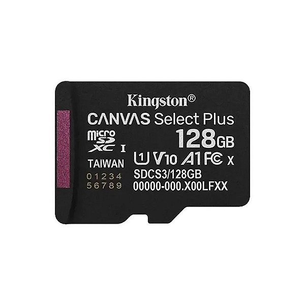 Cartão de Memória Micro SD Kingston Canvas Select Plus 128GB 150MBS - SDCS3/128GB
