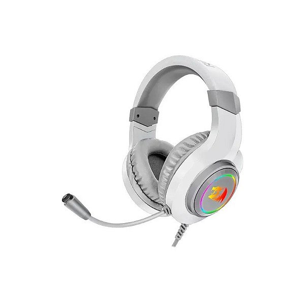 Fone de Ouvido Gamer Redragon Hylas H260W-RGB P2 3,5mm - Branco