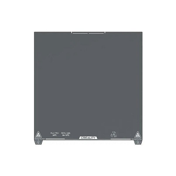 Placa de Impressão Dupla Face Batida a Frio Creality 350X350MM Aço Inoxidável para Impressora 3D - 4004090153