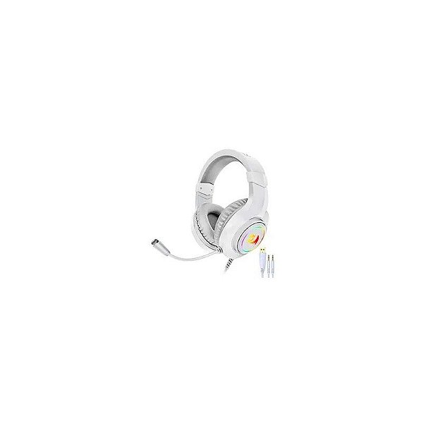 Fone Gamer Redragon H260W-RGB Hylas RGB / com Fio - Branco