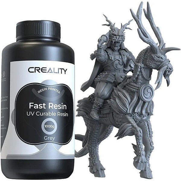 Resina Curável para impressora 3D Creality Fast 1000g - Cinza