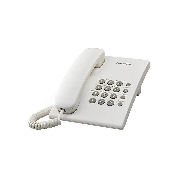 Telefone Com Fio Panasonic KX-TS500 - Branco