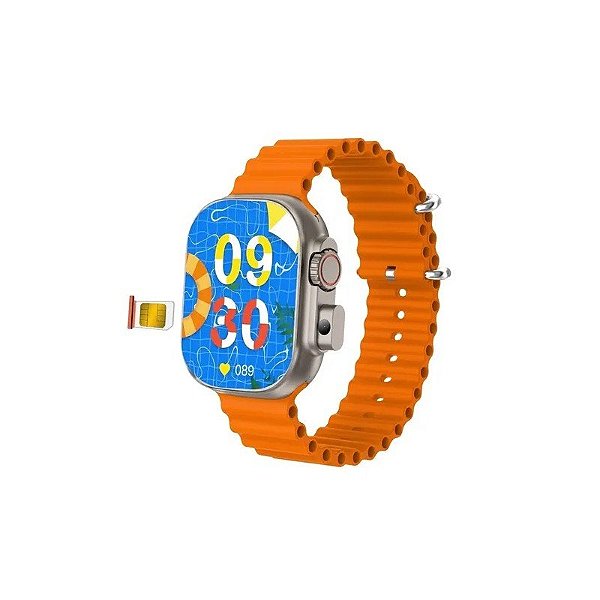 Relógio Smart BW10 Pro 4G com Câmera/Chip - Laranja