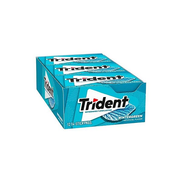 Chiclete Trident Americano Wintergreen Sem Açúcar Caixa 12X30G