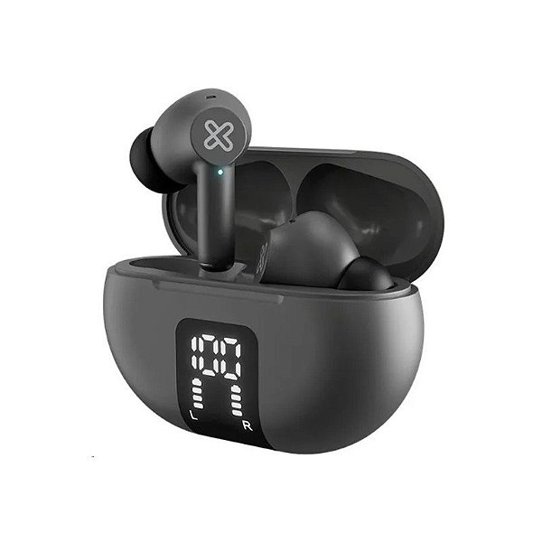 Fone de Ouvido Klip KTE-755GR Edgebuds - Cinza