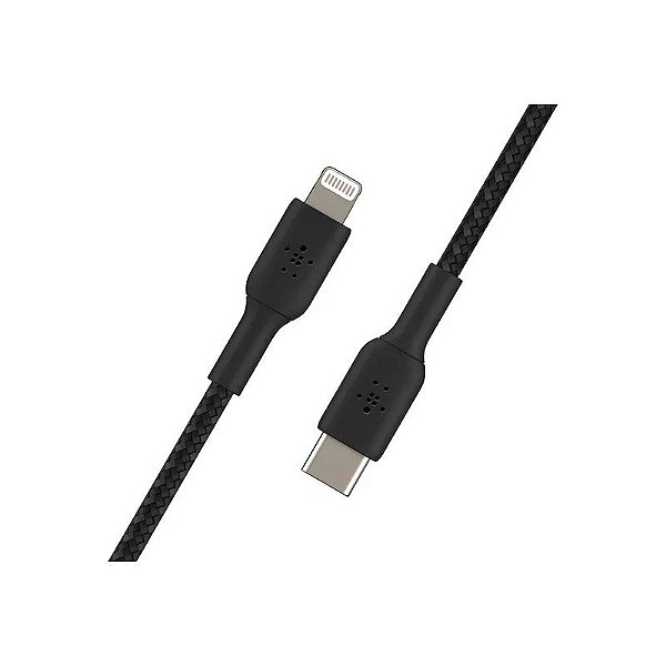 Cabo USB-C para Lightning Belkin CAA004BT1MBK Preto 1 Metro