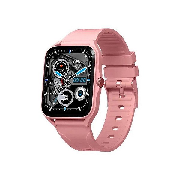 Relógio G-Tide Q1 Rosa com Monitor Cardíaco e Certificação IP68